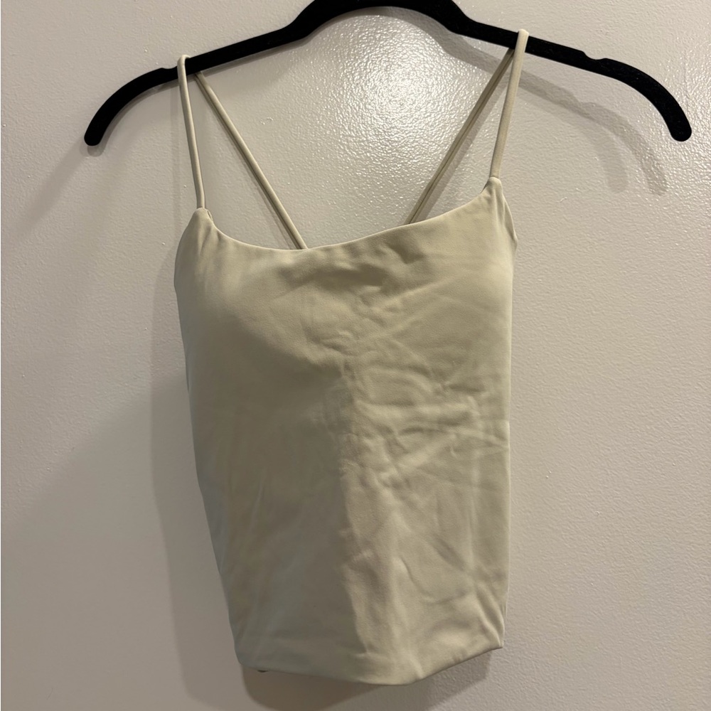 Crop Shop Boutique Cream Spaghetti Strap Top